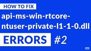 api-ms-win-rtcore-ntuser-private-l1-1-0.dll Missing Error on Windows | 2020 | Fix #2