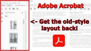 How to disable the new Adobe Acrobat Reader layout  |  Get the old Adobe Acrobat layout back!