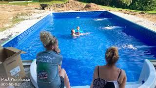 Timelapse DIY Swimming Pool Kit Construction, Built By The Ahlvers Family!