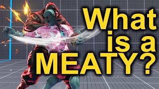 What does it mean to "meaty" in Street Fighter