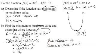 Quadratic Function: Does it Have Max/Min Value, Find this Value, Domain, & Range