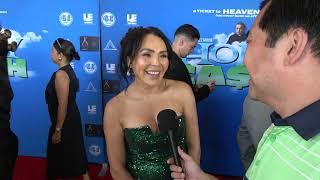 Sandra Santiago Carpet Interview at Holy Cash Premiere