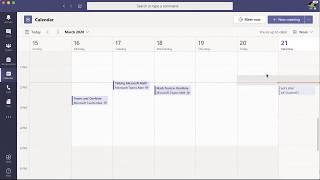 Join a meeting from Microsoft Teams Meetings Calendar