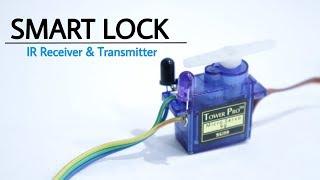 SMART LOCK | how to make smart lock using IR receiver and transmitter with servo