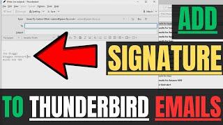 How To ADD SIGNATURE To Your Thunderbird EMAILS