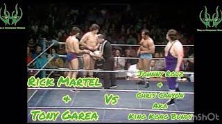 Johnny Rodz & Chris Canyon aka King Kong Bundy vs Rick Martel & Tony Garea (TV 3/21/81)