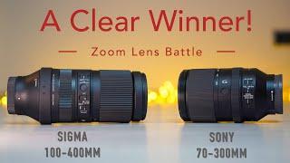 Sigma 100-400 mm vs Sony 70-300 mm - who's gonna win?  - Full Frame Zoom Lens Battle - 4K