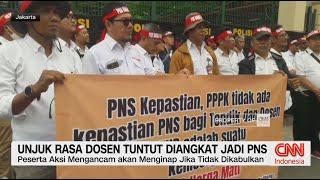 Unjuk Rasa Dosen Tuntut Diangkat Jadi PNS