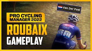 MVDP vs Van Aert Roubaix Gameplay on Pro Cycling Manager 2022