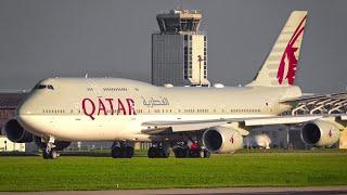 Boeing 747-8(BBJ) Qatar Amiri Flight • takeOff at Basel Airport (EuroAirport).