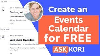 Create an Events Calendar on Your WordPress Website - Free Plugin