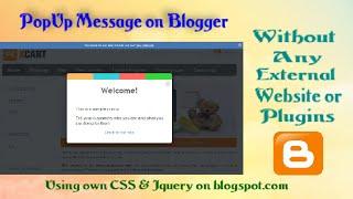 How to create pop message widget in blogger