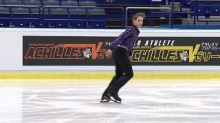 ISU 2014 Jr Grand Prix Ostrava Men Short Program Roman SADOVSKY CAN