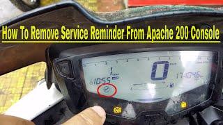 How To Remove Service indicator/reminder on TVS Apache RTR 200 and 160 4v