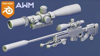 Modeling a Sniper Rifle Scope in Blender | AWM Tutorial Part 4 (Arijan)
