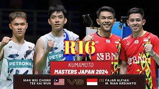 [R16]Man Wei Chong-Tee Kai Wun VS Fajar Alfian-Rian Ardianto!! |Kumamotomastersjapan2024|