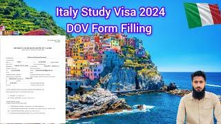 How to Fill DOV Form for Italy 2024 || How to apply for DOV 2024 || Italy Study Visa 2024