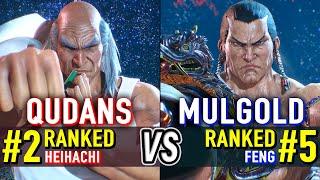 T8  QUDANS (#2 Ranked Heihachi) vs MULGOLD (#5 Ranked Feng)  Tekken 8 High Level Gameplay