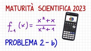 MATURITÀ SCIENTIFICA 2023 - PROBLEMA 2 punto b) con calc. grafica CASIO fx-CG50 _ MV75 _ CG715