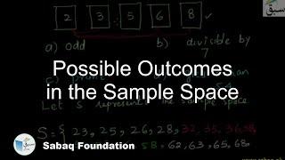 Possible Outcomes in the Sample Space, Math Lecture | Sabaq.pk