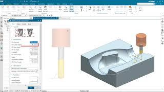 3-axis Guiding Curves Bull Nose Support in NX CAM