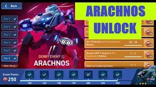 MECH ARENA / ARACHNOS UNLOCK AND TESTING