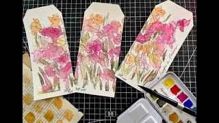 Beautiful Floral Watercolour Tags the You CAN Make & Making Swatch Pages