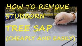 How to remove hard tree sap from car bodywork