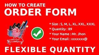 Order Form with Flexible Quantity in Google Form | Google Forms Training