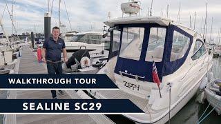 Sealine SC29 Walkthrough Yacht / Boat Tour / Amazing spacious Sports Cruiser - Volvo Penta Powered