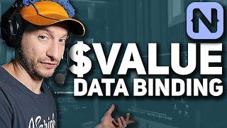 How to Do Binding Using $value in NativeScript | Tutorial