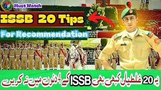 ISSB 20 Tips | ISSB Preparation guidelines and Notes