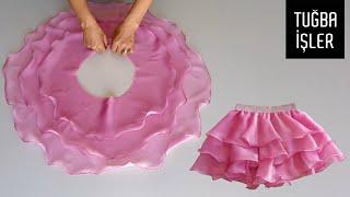 Ruffle Flare Skirt Cutting and Sewing | Tuğba İşler
