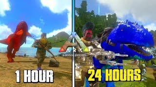 I SURVIVED 24 HOURS ON A BRUTAL SERVER ||ARK MOBILE (THE MOVIE)