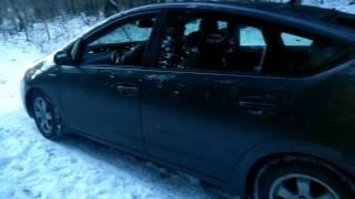 Prius in snow