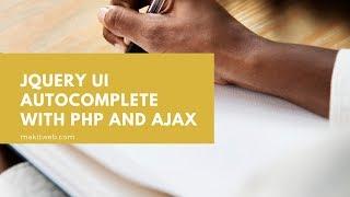 jQuery UI autocomplete with PHP and AJAX