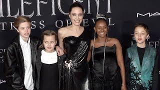 Angelina Jolie With Her Kids “Maleficent: Mistress of Evil” World Premiere Red Carpet