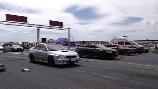 Subaru WRX STI vs Audi RS3 -  Drag race  - 1/8 mile drag race