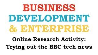 Innovation Research Activity: Trying out the BBC tech news