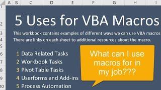 5 Ways to Use VBA Macros for Excel in Your Job
