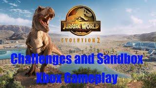 Let's Make Dinosaurs with Jurassic World Evolution 2  - Gameplay on Xbox - Challenges and Sandbox