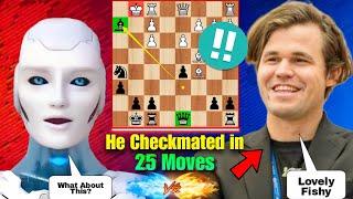 Stockfish 16.1 CHECKMATED World Champion Magnus Carlsen in 25 Moves In Chess | Chess Strategy | AI