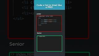 Junior vs Senior #10 #html #developer #programming #javascript #development #coding#algorithm #code