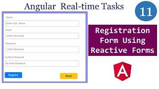 how to create registration form in angular | reactive forms in angular | forms in angular #angular