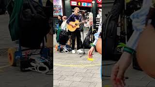 Singer at the Leicester Square London #london