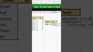 Sumif Formula in excel #excelshorts #excelshortstricks #shortsvideo #exceltips