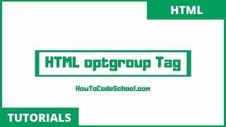 HTML optgroup Tag - HowToCodeSchool.com