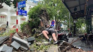 The AFTERMATH of Typhoon Yagi in Hanoi Vietnam 