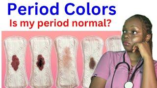 Period colors: Normal and abnormal period colors