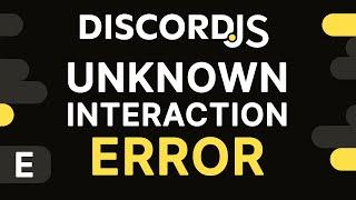 DiscordJS - Unknown Interaction Error | Jak naprawić!